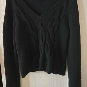Theory Casmere Elegant Black V-Neck Sweater barely worn